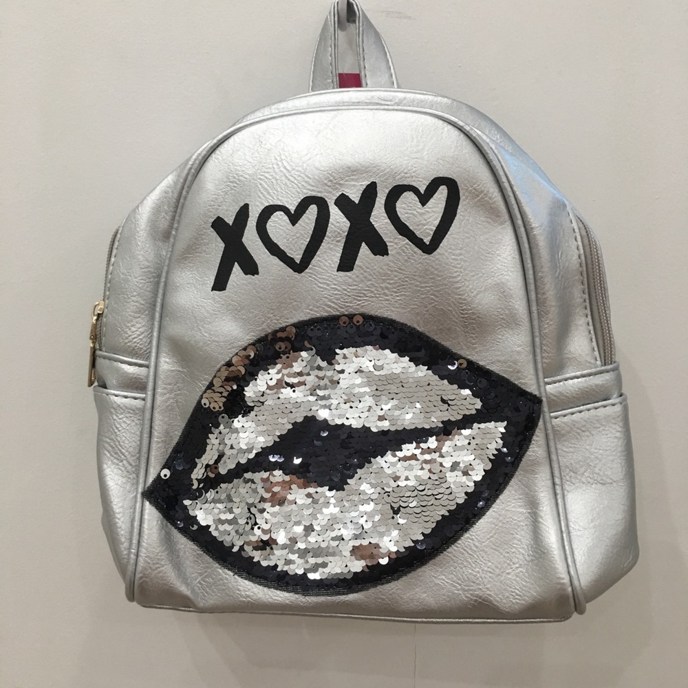 👉Mini Silver Backpack